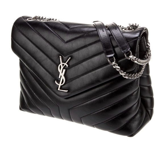 Yves Saint Laurent Medium LouLou Black Quilted Shoulder Bag- - Picture 3 of 6